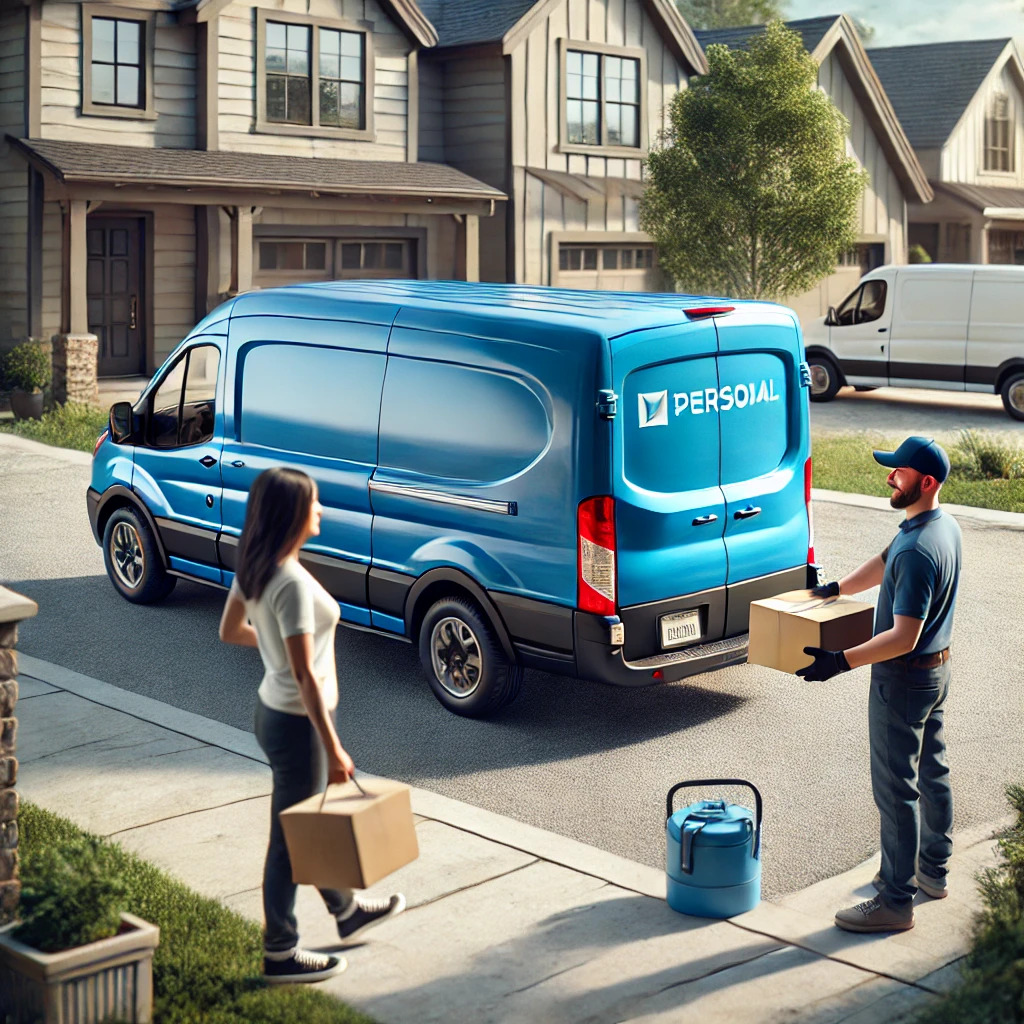 Illustration of DappShip AI delivery network